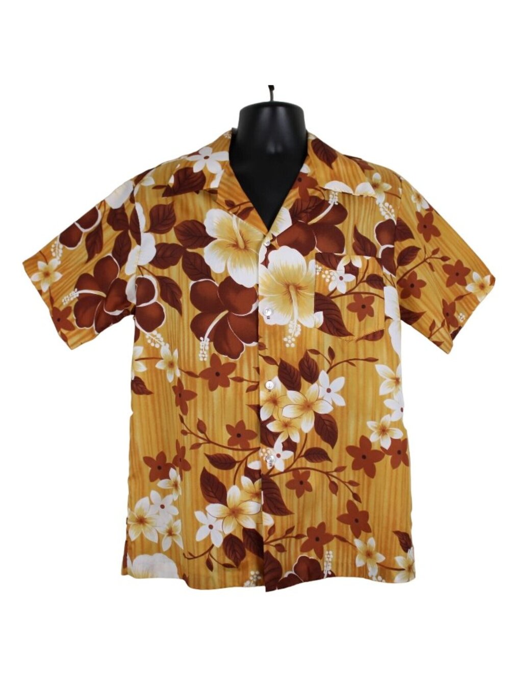 Pomare Hawaii 80s Vintage Hawaiian Aloha Camp Shirt Mens Lg Hibiscus Plumeria